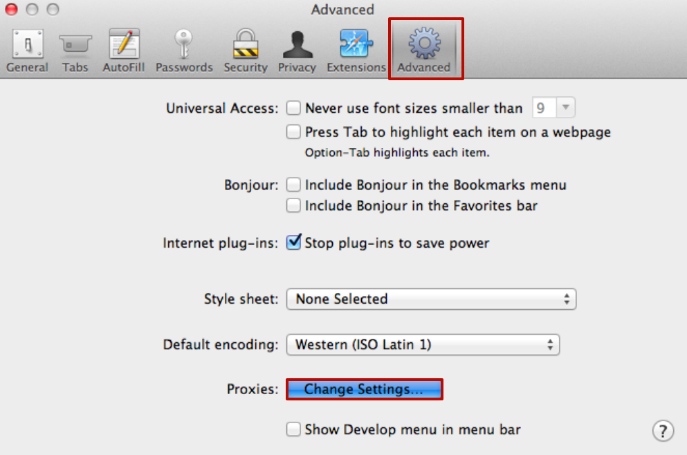 configurar proxy safari macbook
