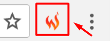 Установите расширение Wildfire, после чего на панели управления браузера появится иконка в виде огня