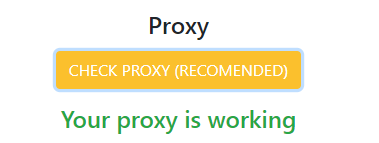 Если тестирование прошло успешно, то вы увидите надпись «Your proxy is working»